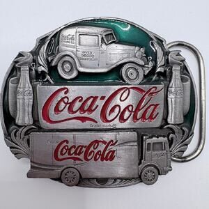 Vintage Pewter Coca-Cola Belt Buckle by Siskiyou